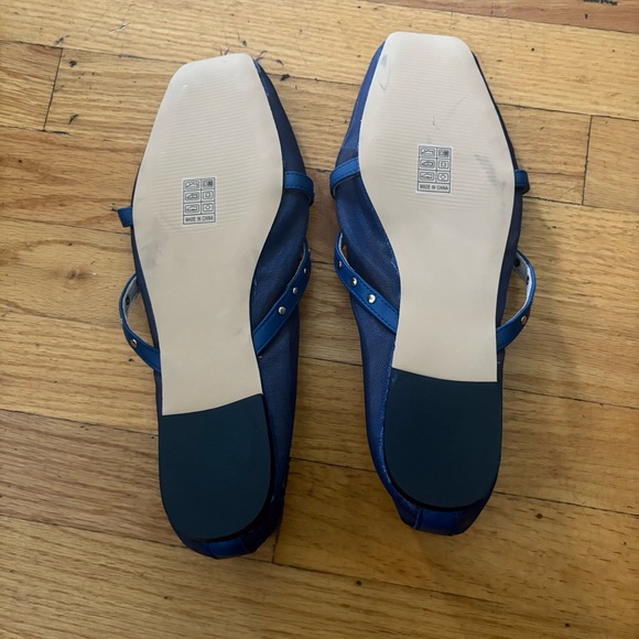 Yosi Samra Blue Mesh Ballet Flats Size 11 - Picture 6 of 6